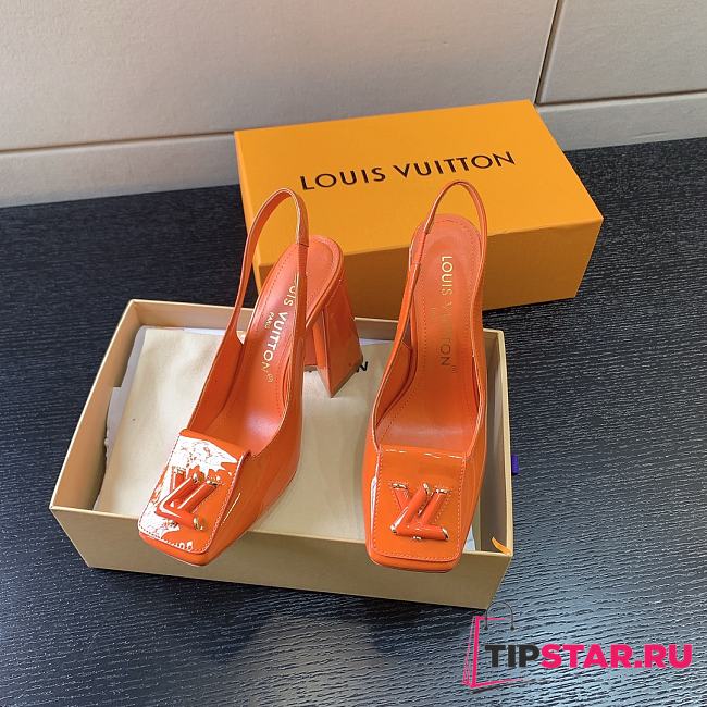 Louis Vuitton Shake Slingback Pump Orange 9.5cm - 1