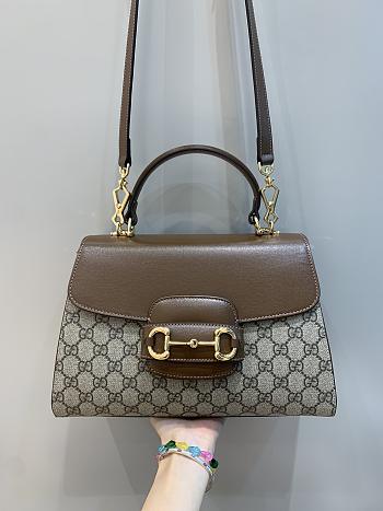 Gucci Horsebit 1955 Medium Bag Beige and ebony GG Size 29x20x13 cm