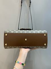 Gucci Horsebit 1955 Medium Bag Beige and ebony GG Size 29x20x13 cm - 3