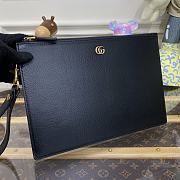 Gucci GG Marmont Leather Pouch Black Size 30.5x21x1.5 cm - 5