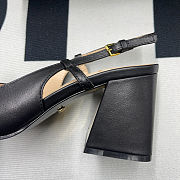 Gucci Women's Mid-Heel Slingback With Horsebit Black 7.5cm - 4