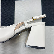 Gucci Women's Mid-Heel Slingback With Horsebit White 7.5cm - 5