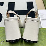 Gucci Women's Mid-Heel Slingback With Horsebit White 7.5cm - 2