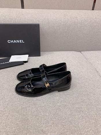 Chanel Mary Janes Black Patent G45280