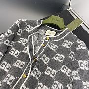 Gucci GG Wool Bouclé Jacquard Cardigan Grey - 3
