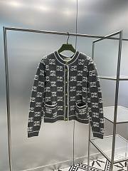 Gucci GG Wool Bouclé Jacquard Cardigan Grey - 1