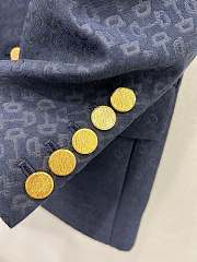Gucci Horsebit Cotton Jacquard Jacket Dark Blue 752484 - 4
