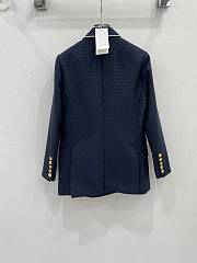 Gucci Horsebit Cotton Jacquard Jacket Dark Blue 752484 - 3