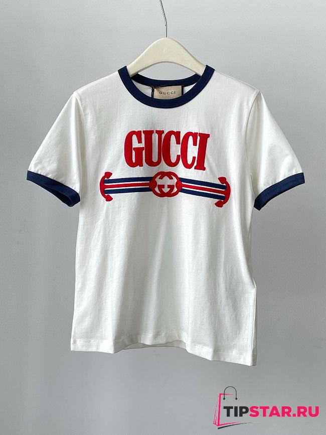 Gucci Interlocking G Web Cotton Jersey T-Shirt ‎723566 - 1