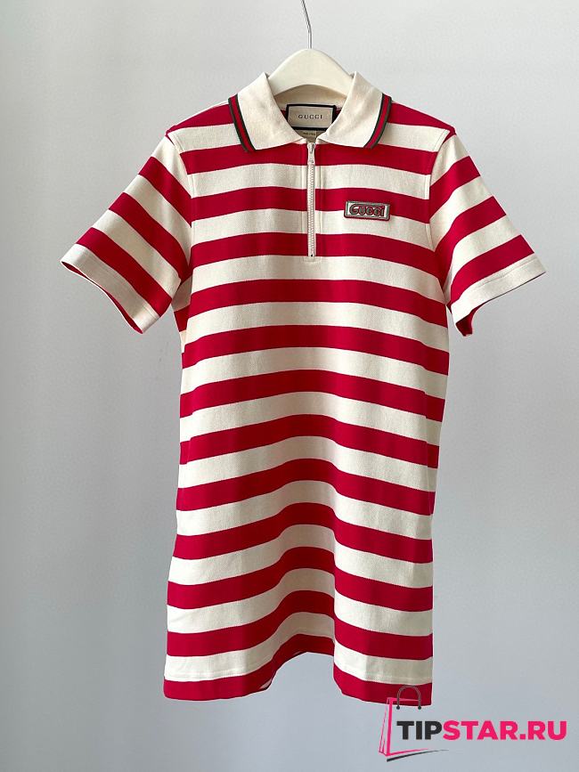 Gucci Striped Fabric Polo Dress 743086 - 1