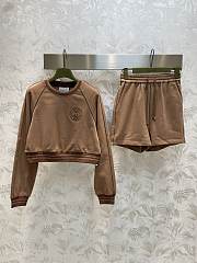 Gucci Set Cotton Jersey With Embroidery Brown - 1