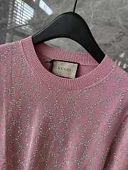Gucci Fine Wool GG Crystal Top Black/Pink 748886 - 4