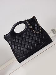 Chanel 31 Large Shopping Bag Shiny Crumpled Calfskin Black AS1010 Size 37 × 39 × 8 cm - 3