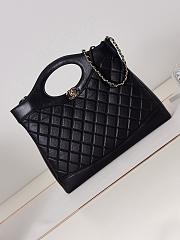 Chanel 31 Large Shopping Bag Shiny Crumpled Calfskin Black AS1010 Size 37 × 39 × 8 cm - 2