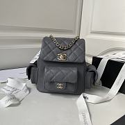Chanel Small Backpack Gray AS4399 Size 19.5 × 18 × 10 cm - 1