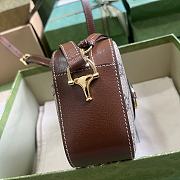 Gucci Horsebit 1955 Small Shoulder Bag 760196 Beige & Ebony GG Size 20x13x6 cm - 4
