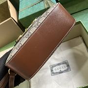Gucci Horsebit 1955 Small Shoulder Bag 760196 Beige & Ebony GG Size 20x13x6 cm - 3