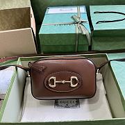 Gucci Horsebit 1955 Small Shoulder Bag 760196 Brown Size 20x13x6 cm - 1