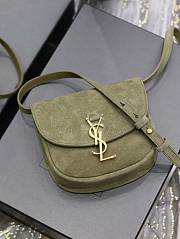 YSL Kaia Small Satchel In Suede 619740 Green Size 18,5 X 15,5 X 5,5 CM - 5
