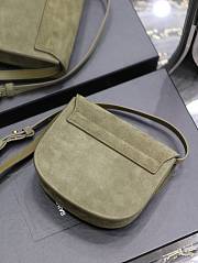 YSL Kaia Small Satchel In Suede 619740 Green Size 18,5 X 15,5 X 5,5 CM - 4
