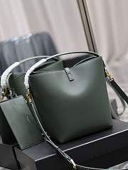 YSL Le 37 In Shiny Leather Green Size 20 X 25 X 16 CM - 2