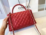 Chanel Coco Handle Red Caviar Bag Size 29x18x12cm - 4