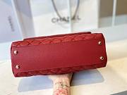 Chanel Coco Handle Red Caviar Bag Size 29x18x12cm - 3