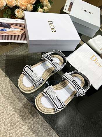Dior-Act Technical Fabric Rope Flat Sandals