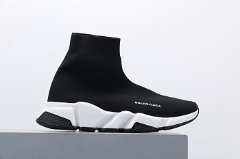 Balenciaga Women's Speed Recycled Knit Trainers In Black/White