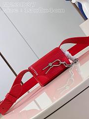 Louis Vuitton M23837 Micro Steamer Vermillion Red Size 13 x 8 x 4 cm - 1