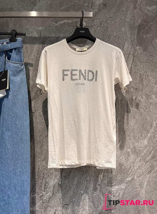 Fendi White Jersey T-shirt - 1