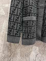 Fendi Black FF Crocheted Cashmere Cardigan - 2