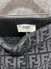 Fendi Black FF Crocheted Cashmere Skirt - 3