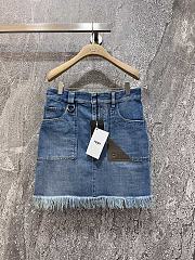 Fendi Blue Denim Skirt - 1