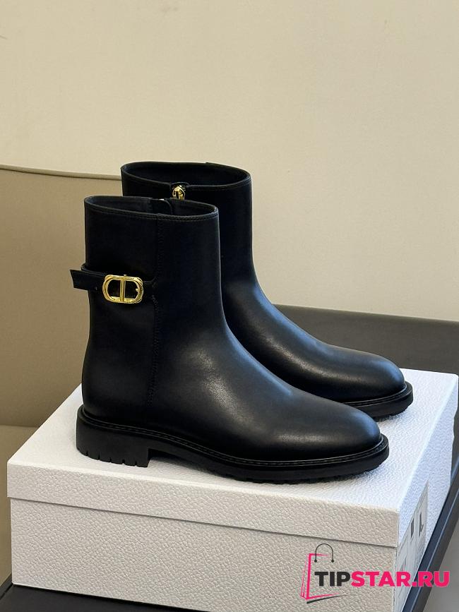 Dior 30 Montaigne Ankle Boot Black Calfskin - 1