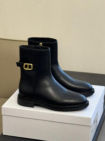 Dior 30 Montaigne Ankle Boot Black Calfskin