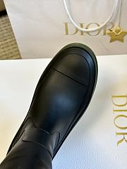 Dioruion Rain Boot Black and Khaki Two-Tone Rubber with Dior Union Motif - 4