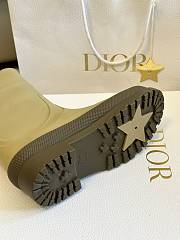 Dioruion Rain Boot Beige and Brown Two-Tone Rubber with Dior Union Motif - 4