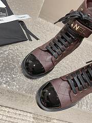 Chanel Combat Boots Burgundy & Black - 3
