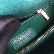 Chanel Coco Handle Green Caviar Bag Size 29x18x12cm - 5