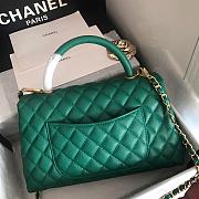 Chanel Coco Handle Green Caviar Bag Size 29x18x12cm - 4