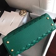 Chanel Coco Handle Green Caviar Bag Size 29x18x12cm - 3