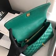 Chanel Coco Handle Green Caviar Bag Size 29x18x12cm - 2