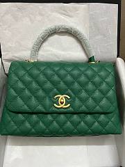 Chanel Coco Handle Green Caviar Bag Size 29x18x12cm - 1