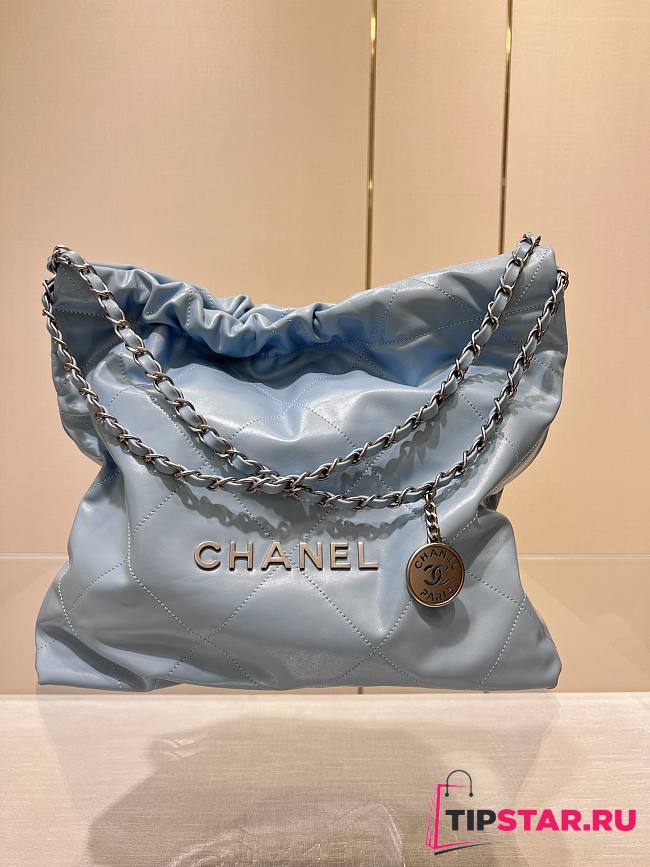 Chanel 22 Backpack Light Blue AS3859 Size 34 × 29 × 8 cm - 1