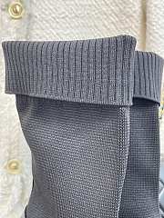Chanel Short Boots Knit & Patent Calfskin Black G40134 8cm - 2