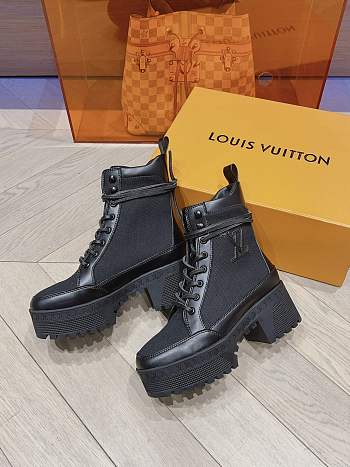 Louis Vuitton Laureate Platform Desert Boot Black 6cm