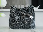 Chanel 22 Handbag AS3261 Printed Calfskin & Silver-Tone Metal Hobo Size 39 × 42 × 8 cm - 1