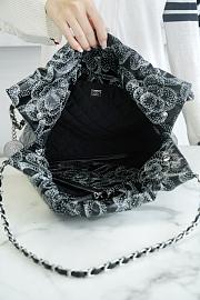 Chanel 22 Handbag AS3261 Printed Calfskin & Silver-Tone Metal Hobo Size 39 × 42 × 8 cm - 3