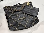 Chanel 22 Handbag AS3261 Shiny Calfskin & Gold-Tone Metal Black Hobo Size 39 × 42 × 8 cm - 3